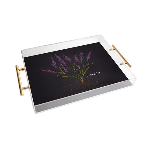 Joy Laforme Herb Garden Lavender Acrylic Tray