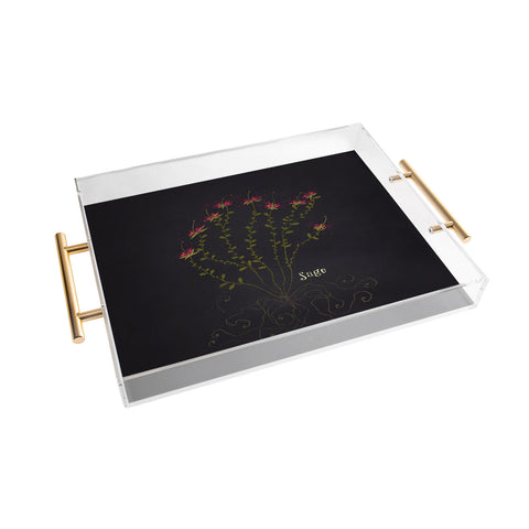 Joy Laforme Herb Garden Sage Acrylic Tray