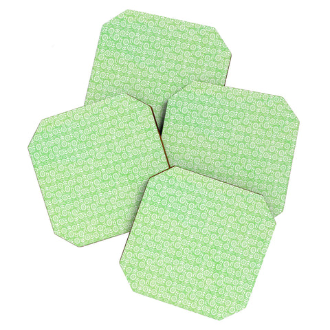 Joy Laforme Mexican Flora In Green Coaster Set