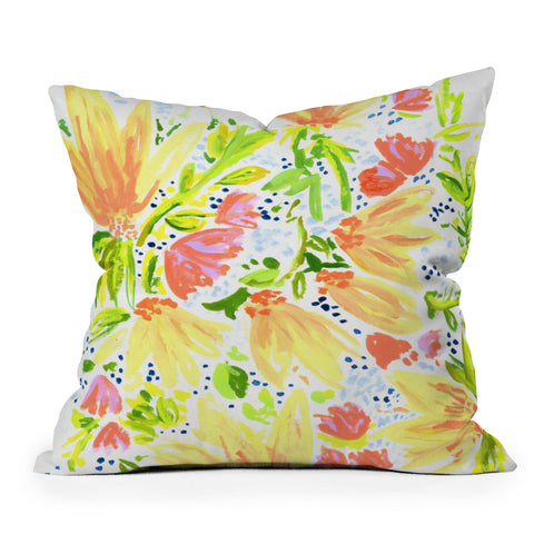Joy Laforme Orange Blossom Outdoor Throw Pillow