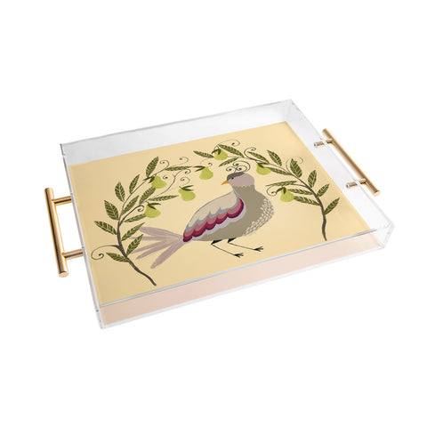 Joy Laforme Partridge in a Pear Tree Acrylic Tray
