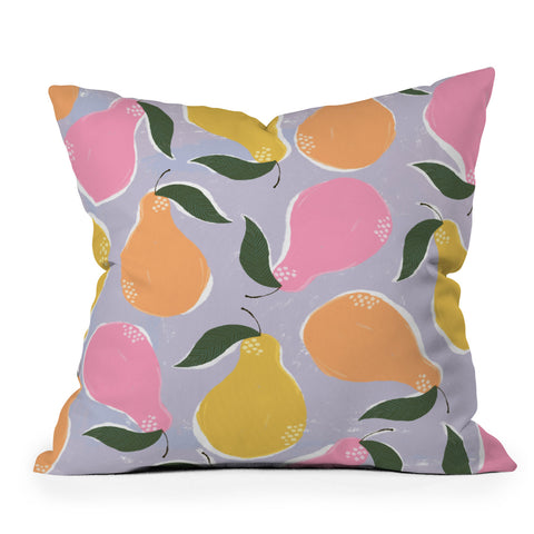 Joy Laforme Pear Confetti Outdoor Throw Pillow