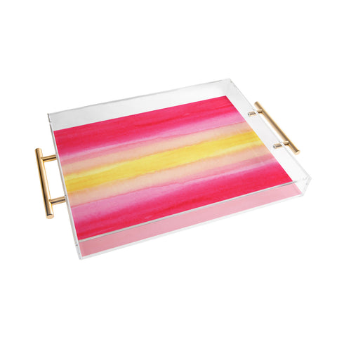 Joy Laforme Pink And Yellow Ombre Acrylic Tray