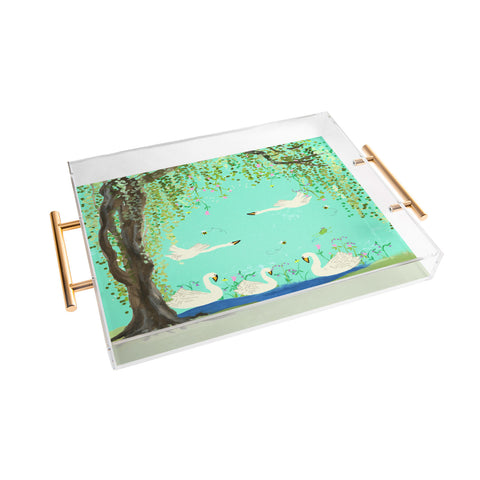Joy Laforme Swan Lake Acrylic Tray
