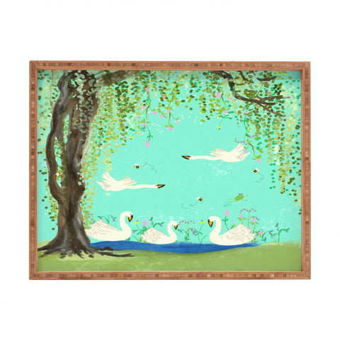 Joy Laforme Swan Lake Rectangular Tray