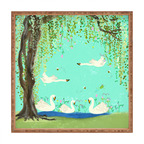 Joy Laforme Swan Lake Square Tray