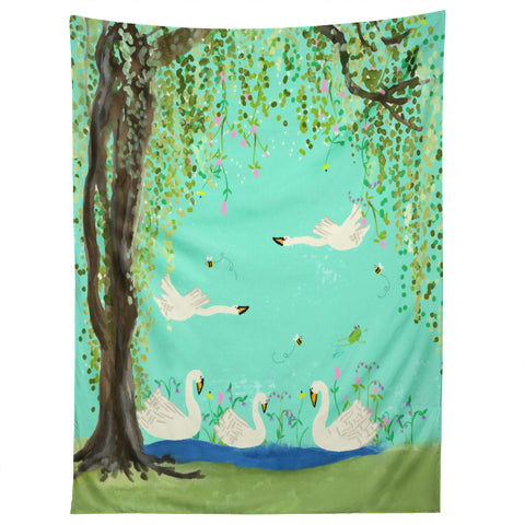 Joy Laforme Swan Lake Tapestry