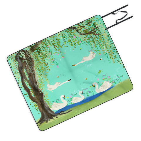Joy Laforme Swan Lake Picnic Blanket