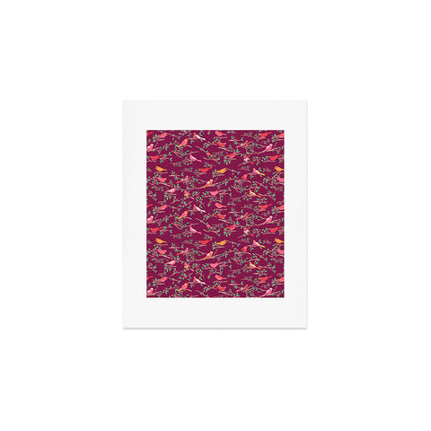 Joy Laforme Sweet Songbird In Deep Pinks Art Print