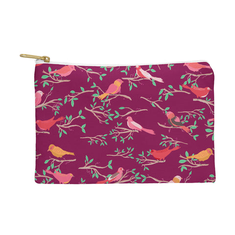 Joy Laforme Sweet Songbird In Deep Pinks Pouch
