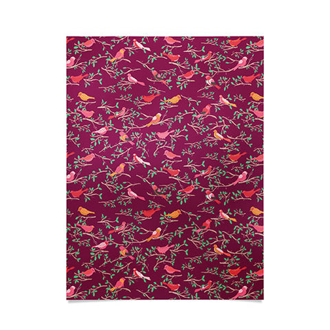 Joy Laforme Sweet Songbird In Deep Pinks Poster