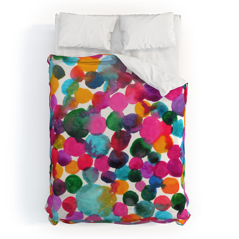 Joy Laforme Watercolor Polka Dot I Duvet Cover