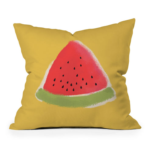 Joy Laforme Watermelon Fun Outdoor Throw Pillow
