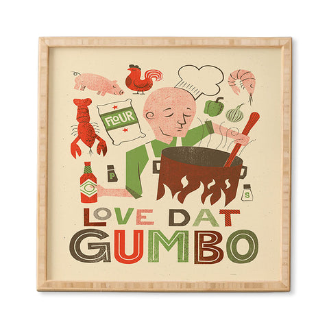 Jude Landry Love Dat Gumbo Framed Wall Art