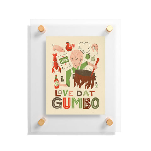 Jude Landry Love Dat Gumbo Floating Acrylic Print