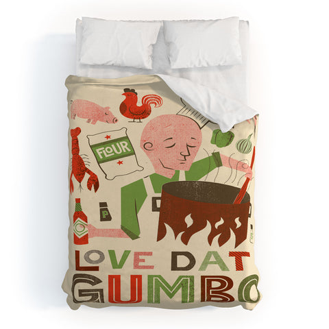 Jude Landry Love Dat Gumbo Duvet Cover