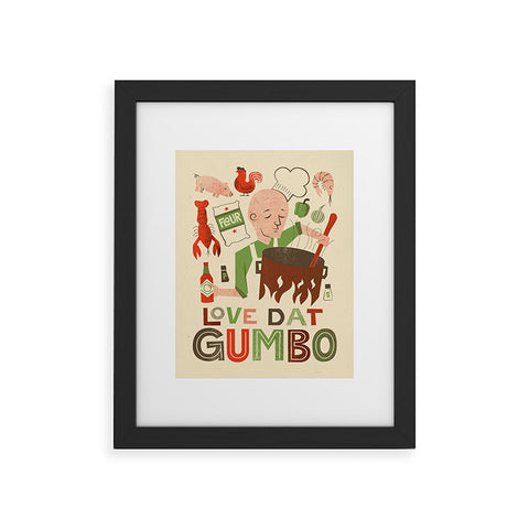 Jude Landry Love Dat Gumbo Framed Art Print