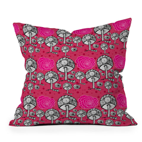 Julia Da Rocha Alice Was Here Outdoor Throw Pillow