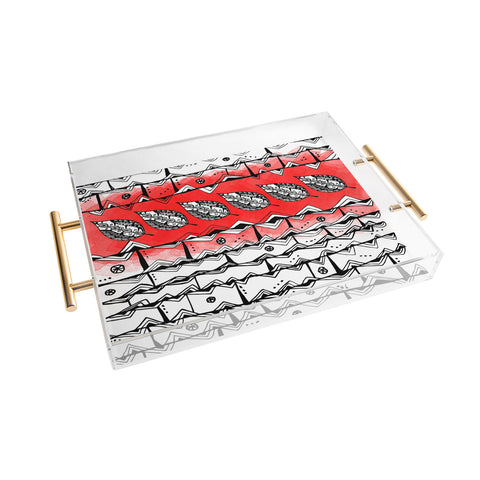 Julia Da Rocha Azteca Red Acrylic Tray