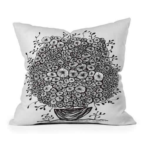 Julia Da Rocha Bouquet Of Flowers 1 Outdoor Throw Pillow