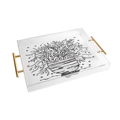 Julia Da Rocha Bouquet Of Flowers Spring Acrylic Tray