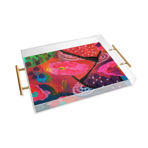 Julia Da Rocha Bright Bloom Acrylic Tray