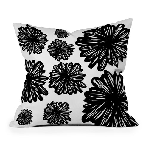Julia Da Rocha Flores Negra Outdoor Throw Pillow