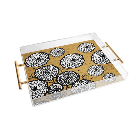 Julia Da Rocha Flowery Letter Acrylic Tray