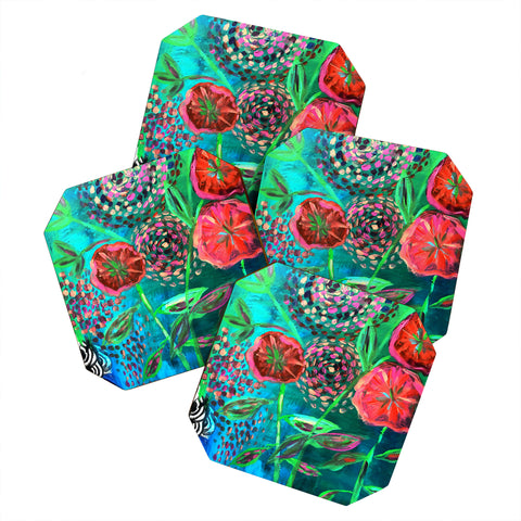 Julia Da Rocha Full Bloom Coaster Set