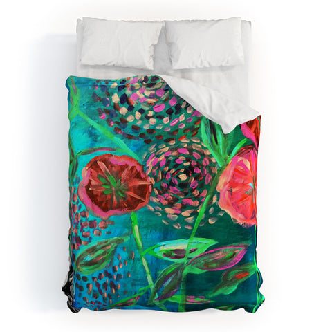 Julia Da Rocha Full Bloom Duvet Cover