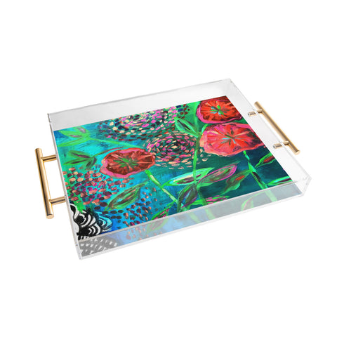 Julia Da Rocha Full Bloom Acrylic Tray