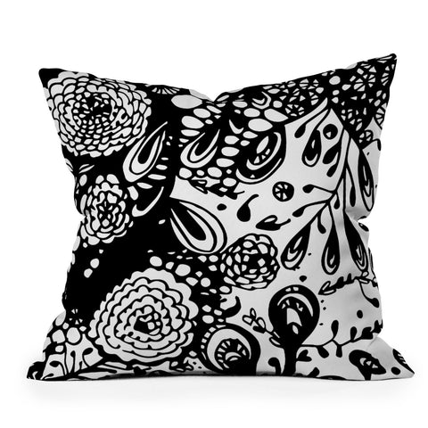 Julia Da Rocha Hidden Rose Outdoor Throw Pillow