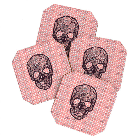 Julia Da Rocha Lovely Skull Coaster Set