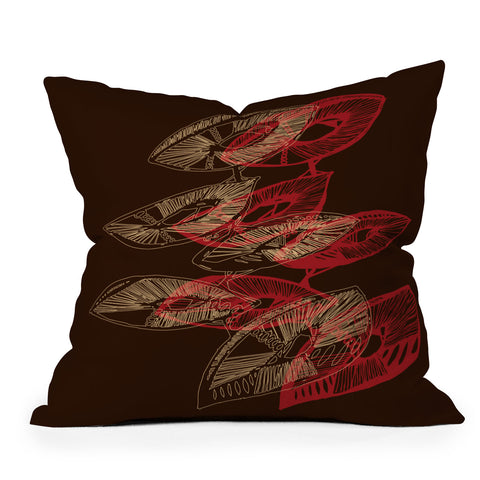 Julia Da Rocha Mushu Outdoor Throw Pillow