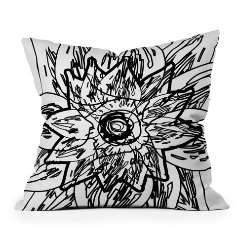 Julia Da Rocha Negra Flor Outdoor Throw Pillow