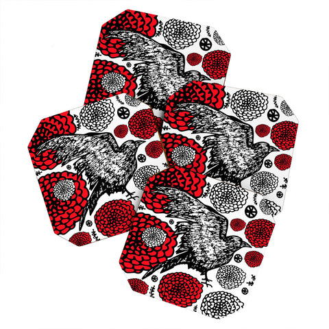 Julia Da Rocha Raven Rose Coaster Set