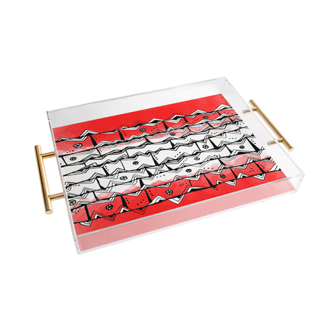Julia Da Rocha Redbrick Azteca Acrylic Tray