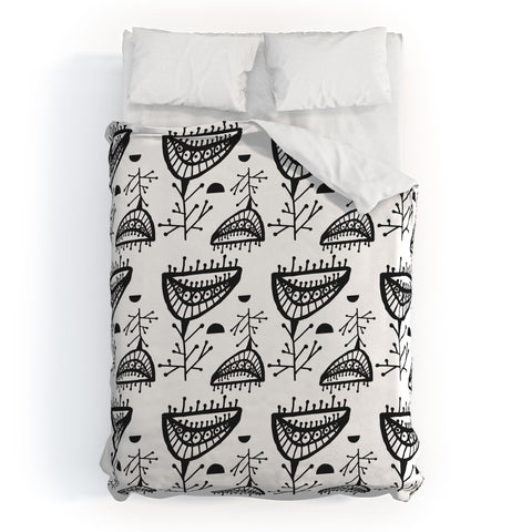 Julia Da Rocha Retro Bloom Duvet Cover