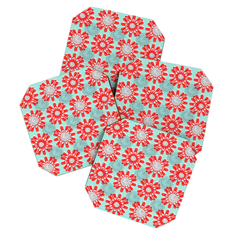 Julia Da Rocha Retro Flowers Coaster Set