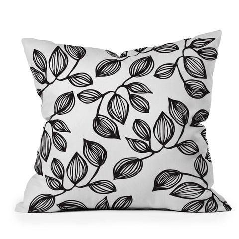 Julia Da Rocha The Leaves Outdoor Throw Pillow