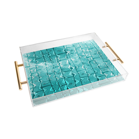 Julia Da Rocha Watercolor Azteca Acrylic Tray