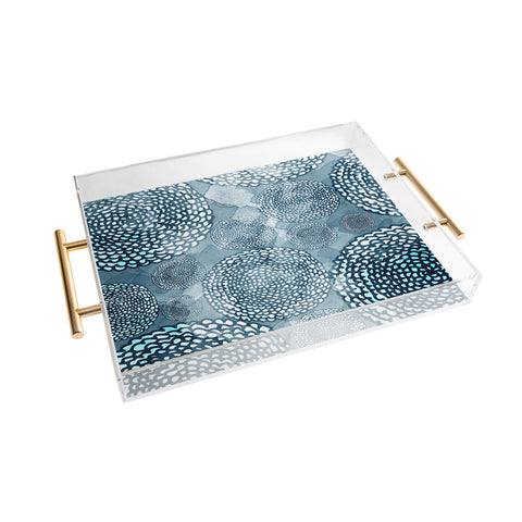 Julia Da Rocha Watercolor Azul Acrylic Tray