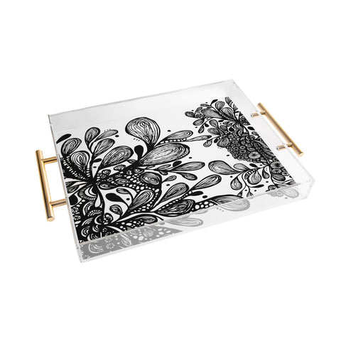 Julia Da Rocha Wild Leaves Acrylic Tray
