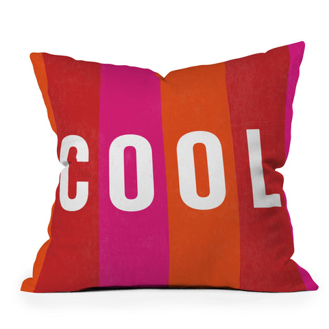 Julia Walck Cool Type on Warm Colors Outdoor Throw Pillow