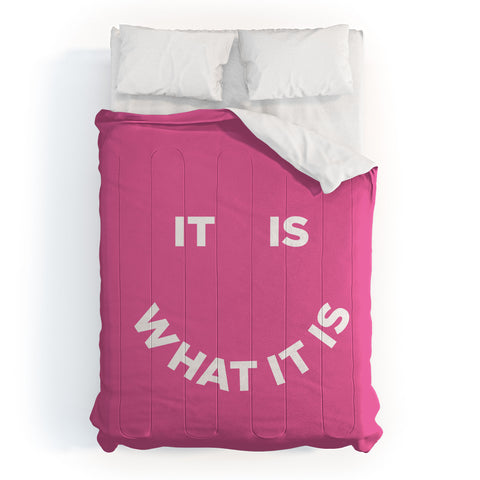 Julia Walck It Is What It Is Pink Comforter