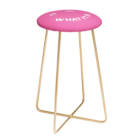 Julia Walck It Is What It Is Pink Counter Stool