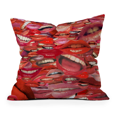 Julia Walck The Word on Everyones Lips Outdoor Throw Pillow