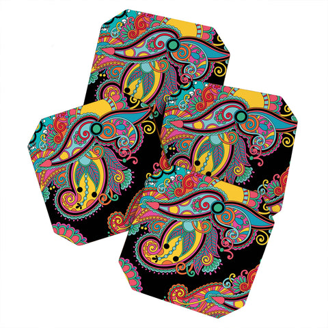 Juliana Curi Black India Coaster Set
