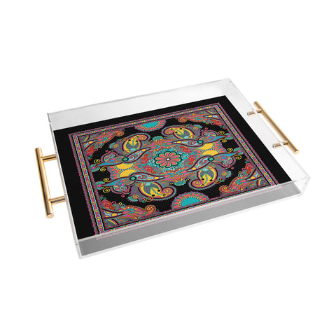 Juliana Curi Black Scarf Acrylic Tray