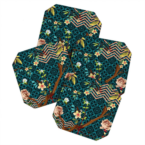 Juliana Curi Black Spring Coaster Set